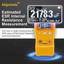 Load image into Gallery viewer, MF470 Capacitor Tester, ESR Meter Microfarad Meter Farad Super Capacitor Tester, Auto Ranging Capacitor Meter, Electrical Meter Measurement 0.01pF to 470,000,000uF