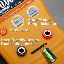 Load image into Gallery viewer, MF470 Capacitor Tester, ESR Meter Microfarad Meter Farad Super Capacitor Tester, Auto Ranging Capacitor Meter, Electrical Meter Measurement 0.01pF to 470,000,000uF