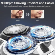 Load image into Gallery viewer, Electric Razor for Men, Men’s Electric Shavers, Wet & Dry Shaver with Pop-up Trimmer, USB-C Rechargeable Waterproof Portable Shaver with LCD Display/Travel Organizer/Travel Lock Ideal Men Gift