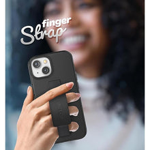 Load image into Gallery viewer, ENCASED Hand Strap Grip Case, Designed for iPhone 15 Case with Finger Loop (2023) Comfortable Silicone Phone Holder - Black