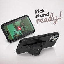 Load image into Gallery viewer, ENCASED Hand Strap Grip Case, Designed for iPhone 15 Case with Finger Loop (2023) Comfortable Silicone Phone Holder - Black