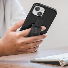 Load image into Gallery viewer, ENCASED Hand Strap Grip Case, Designed for iPhone 15 Case with Finger Loop (2023) Comfortable Silicone Phone Holder - Black