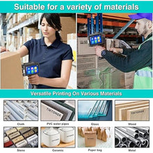 Load image into Gallery viewer, TIJ800P Handheld Inkjet Printer 1 inch Portable Handheld Printer Gun 5 Inch Screen Quick Drying Inkjet Coding Machine for Batch Number/Date/Barcode/QR Code/Logo etc
