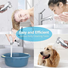 Load image into Gallery viewer, MIAOHUI Vessel Sink Faucet with Pull Out Sprayer, 3 Spray Mode Tall Bathroom Sink Faucet, High Bathroom Faucets for Sink 1 Hole, Single Handle Modern Vanity Faucet with Fountain Mode, Chrome