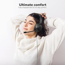 Load image into Gallery viewer, LEVN Headset with Mic, USB Headset with Microphone, Computer Headset with Noise Cancelling Microphone for Laptop PC, Mute in-line Controls, Wired Headset for Work from Home/Open Office/Call Cente