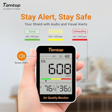 Load image into Gallery viewer, Temtop CO2 Monitor Indoor air Quality Monitor Portable CO2 Meter, CO2, Temperature, Humidity Home, Office or School