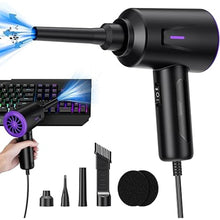 Load image into Gallery viewer, Compressed Air Duster - Air Blower - Keyboard Cleaning Kit - Energy Efficient - Environmental Alternative to Spray Air Can - 5.74 oz Powerful Motor(Purple)