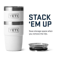 Load image into Gallery viewer, YETI Rambler 8 oz Stackable Cup, Stainless Steel, Vacuum Insulated Espresso Cup with MagSlider Lid, White