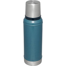 Load image into Gallery viewer, Stanley Classic Legendary Vacuum Bottle 1.0 qt | Wide Mouth with Leakproof Cup Lid | Keep Drinks Hot or Cold | Packable for Travel | Insulated Stainless Steel Thermos | BPA-Free | Hammertone Lake