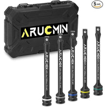 Load image into Gallery viewer, 1/2" Drive Torque Limiting Extension Bar Set, 5-Piece Lug Nut Torque Stick Set With 8 Inch Color-Coded 65 to 140 Ft-Lbs Torque Sticks