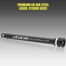 Load image into Gallery viewer, 1/2" Drive 140 Ft-Lbs Torque Limiting Extension Bar, 8 Inch Color-Coded Lug Nut Torque Sticks