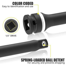 Load image into Gallery viewer, 1/2" Drive 140 Ft-Lbs Torque Limiting Extension Bar, 8 Inch Color-Coded Lug Nut Torque Sticks