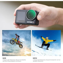 Load image into Gallery viewer, K&F Concept ND Filter Kit Compatible with DJI Osmo Action 4, ND8 ND16 ND32 ND64 4 Pack Light Reduction Exposure Control Optical Glass Filters with Multi-Layer Coating