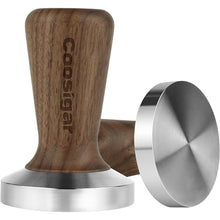 Load image into Gallery viewer, 51mm Espresso Tamper,Premium Barista Coffee Tamper with 100% Flat Stainless Steel Base,Wooden-Handle Tamper Compatible with All 51mm Espresso Machine Bottomless Portafilter