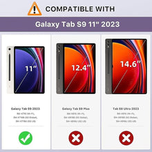 Load image into Gallery viewer, Clear Stand Back Case for Samsung Galaxy Tab S9 Tablet 11 inch (2023 Release) (SM-X710/ X716B/ X718U) with S Pen Holder/Kickstand Anti-Fall Transparent Soft TPU Back Shockproof Cover, Clear