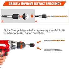 Load image into Gallery viewer, 11Pcs Screw Extractor Set, Left Hand Drill Bit and Bolt Extractor Kit Easy to Remove Stripped Broken Damaged Screw Bolt and Nut Out, Reverse Drill Bit Extractor Set with Sturdy Case