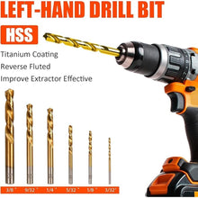 Load image into Gallery viewer, 11Pcs Screw Extractor Set, Left Hand Drill Bit and Bolt Extractor Kit Easy to Remove Stripped Broken Damaged Screw Bolt and Nut Out, Reverse Drill Bit Extractor Set with Sturdy Case