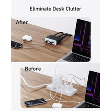 Load image into Gallery viewer, Anker Nano Charging Station(100W Max), 7-in-1 USB C Power Strip for iPhone 16/15/14 and MacBook Air/Pro, 5ft Thin Cord,3AC, 2USB A,2USB C,Power Delivery Desktop Accessory for Home&Office(Black)