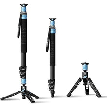 Load image into Gallery viewer, SIRUI AM-404FL Camera Monopod with Feet, 74.8 Inch Aluminum Video Monopod with Removable Base, Slim and Lightweight, Max Load 26.4lbs, 360°Panorama Panning, 4-Section for Canon Nikon Sony