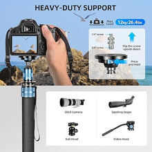 Load image into Gallery viewer, SIRUI AM-404FL Camera Monopod with Feet, 74.8 Inch Aluminum Video Monopod with Removable Base, Slim and Lightweight, Max Load 26.4lbs, 360°Panorama Panning, 4-Section for Canon Nikon Sony