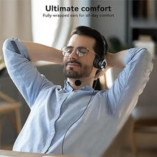 Load image into Gallery viewer, Wantek Headset with Microphone for PC, USB Wired Headphones - USB-C Over-Ear 3.5mm Headsets with Noise-Cancelling Microphone for Laptop - Computer Headphones with Mic in-line Control for Home