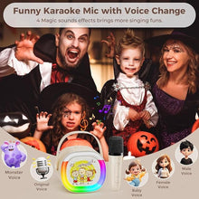 Load image into Gallery viewer, Kids Karaoke Machine, Portable Bluetooth Speaker with Wireless Microphone, Christmas Birthday for Girls 4, 5, 6, 7, 8, 9, 10 +Year Old, Music Toys Mini Karaoke Machine for Kids