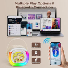 Load image into Gallery viewer, Kids Karaoke Machine, Portable Bluetooth Speaker with Wireless Microphone, Christmas Birthday for Girls 4, 5, 6, 7, 8, 9, 10 +Year Old, Music Toys Mini Karaoke Machine for Kids