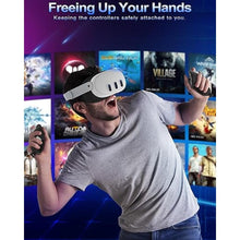 Load image into Gallery viewer, Controller Grip for Oculus Meta Quest 3S Oculus Quest 3 VR Accessories Grips Cover for VR Touch Controllers Straps Silicone Covers Protector with Non-Slip Thumbstick Covers 1Pair Black