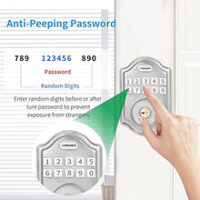 Load image into Gallery viewer, Keyless Entry Door Lock, Electronic Keypad Deadbolt with Door Knob, Deadbolt Smart Door Lock for Front Door, Front Door Lock Set, Auto Lock, Easy Installation, Satin Nickel