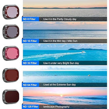 Load image into Gallery viewer, SKYREAT ND Filters Set for DJI Mini 4 Pro Accessories,6 Pack-(CPL, ND8, ND16, ND32, ND64,ND128)