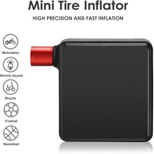 Load image into Gallery viewer, Tiny Bike Air Pump Electric Mini Tire Inflator Portable Air Compressor 150 PSI with Pressure Gauge Cube Floor Pumps, Digital Display Tires Inflatable for Bicycle,E-Bike,Motorbike,Football,Basketball
