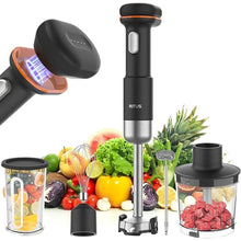 Load image into Gallery viewer, Cordless Stick Immersion Blender 5-in-1, Ritus 13000RPM Soup Blender Rechargeable Handheld Mixer For Baby Food & Smoothies, Variable Speed, Dishwasher-Safe, Mixing Beaker, Chopper, Whisk Milk Frother