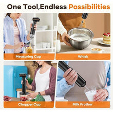 Load image into Gallery viewer, Cordless Stick Immersion Blender 5-in-1, Ritus 13000RPM Soup Blender Rechargeable Handheld Mixer For Baby Food & Smoothies, Variable Speed, Dishwasher-Safe, Mixing Beaker, Chopper, Whisk Milk Frother