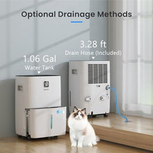 Load image into Gallery viewer, Yaufey 120 Pints Energy Star Dehumidifier for Home, Basement and Large Room up to 6000 Sq. Ft., with Drain Hose, Timer, Intelligent Humidity Control and Large Water Tank