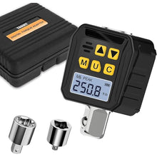 Load image into Gallery viewer, 1/2” Drive Digital Torque Adapter, 12.54-250.8 Ft-lb/17-340 Nm Digital Torque Adapter Set with 3/8" and 1/4" Adapters, Buzzer & LED Flash Notification for Motorcycle Car Repair