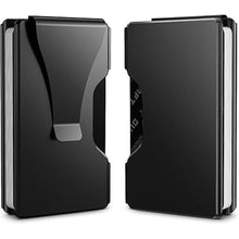 Load image into Gallery viewer, DUGRAFT Minimalist Card Wallet For Men - Slim RFID Blocking Front Pocket Credit Card Holder & Money Clip - Mens Metal Wallet for 15+ Cards