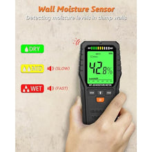 Load image into Gallery viewer, Pinless Moisture Meter MESITOOL Digital Moisture Meters for Wood Lumber Moisture Detector for Firewood Concrete Come with 9v Battery and Carry Bag (MT28)