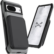 Load image into Gallery viewer, Ghostek Exec Wallet Case for Google Pixel 8 - Magnetic Credit Card Holder, Compatible with Wireless Charging, Kickstand (6.2 Inch, Gray)
