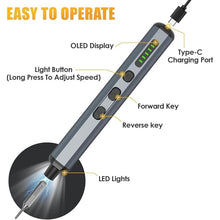 Load image into Gallery viewer, Tomorotec 68-in-1 Mini Precision Electric Screwdriver Kit: S2 Steel Bits, Adjustable Torque, OLED Display & Rechargeable Battery for Electronics, Gadgets and More - Effortless Repairs and Maintenance