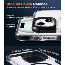 Load image into Gallery viewer, for iPhone 15 Bumper Case Fits MagSafe 15FT Drop Resistant Anti-Yellowing Heavy Duty Shockproof Back Cover Fits iPhone 15 Phone Cases 6.1", Clear