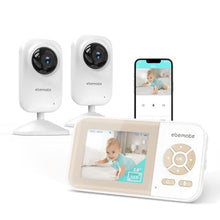 Load image into Gallery viewer, ebemate Video Baby Monitor Camera with 2 Camera,2.8" LCD Screen Video & Audio No Glow Night Vision,2-Way Talk Audio Cam Baby Monitoring 1200FT Range EBE28-2