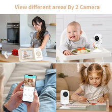 Load image into Gallery viewer, ebemate Video Baby Monitor Camera with 2 Camera,2.8" LCD Screen Video & Audio No Glow Night Vision,2-Way Talk Audio Cam Baby Monitoring 1200FT Range EBE28-2