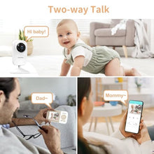 Load image into Gallery viewer, ebemate Video Baby Monitor Camera with 2 Camera,2.8" LCD Screen Video & Audio No Glow Night Vision,2-Way Talk Audio Cam Baby Monitoring 1200FT Range EBE28-2