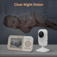 Load image into Gallery viewer, ebemate Video Baby Monitor Camera with 2 Camera,2.8" LCD Screen Video & Audio No Glow Night Vision,2-Way Talk Audio Cam Baby Monitoring 1200FT Range EBE28-2