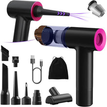 Load image into Gallery viewer, Handheld Car Vacuum Portable Cordless - Mini, Portable | Dual Suction (7500pa & 12000pa) | 4-in-1 Vacuum Cleaner, Blower, Inflator, Deflator & Air Duster for Car, Home, Kitchen, Pet Hair, Office Use