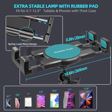 Load image into Gallery viewer, Aluminum Heavy Duty Drill Base Tablet Holder Car Mount Dashboard, 360° Adjustable 2-Stage Stand for 4.7-12.9" iPad Pro/Air/Mini/Samsung Galaxy Tab, for Car Truck Wall Desk Commercial Vehicle