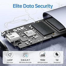 Load image into Gallery viewer, SSK Portable SSD 2TB, up to 2000MB/s External Solid State Drives, USB 3.2 Gen2X2 NVMe SSD External Hard Drive, Ultra Low Power for iPhone 15/ MacBook/Pro/OTG Phone/Laptops