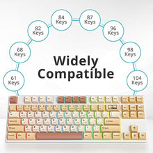 Load image into Gallery viewer, surmen 139 XDA Profile PBT Keycaps 75 Percent, Custom keycaps Dye Sublimation with ISO Keys for 61/68/82/87/108 Mechanical Keyboard (Stamp)