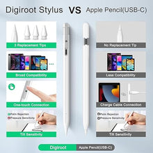 Load image into Gallery viewer, Stylus Pen for iPad, Alternative to Apple Pencil USB-C, 13 mins Fast Charging for Apple iPad 10th Generation Pencil, Compatible with iPad Air 3/4/5, iPad Mini 5/6, iPad 6/7/8/9/10, iPad Pro12.9&11"