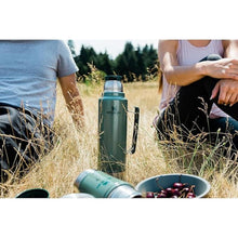 Load image into Gallery viewer, Stanley Classic Legendary Vacuum Bottle 2.0 qt | Wide Mouth with Leakproof Cup Lid | Keep Drinks Hot or Cold | Packable for Travel | Insulated Stainless Steel Thermos | BPA-Free | Hammertone Green